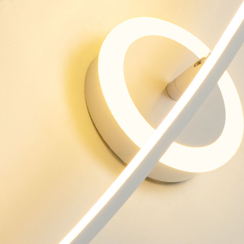 Linearer Schatten Metall Wandleuchter moderner Stil Einer Lichtwand montieren Licht in Weiß