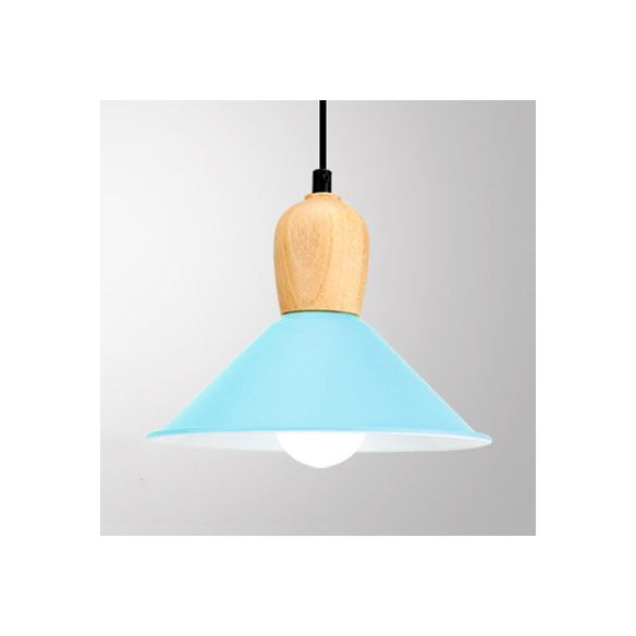 Pyramide de maternelle Pyramide Pendant Light Light Aluminium 1 Lumière lampe suspendue de couleur vive