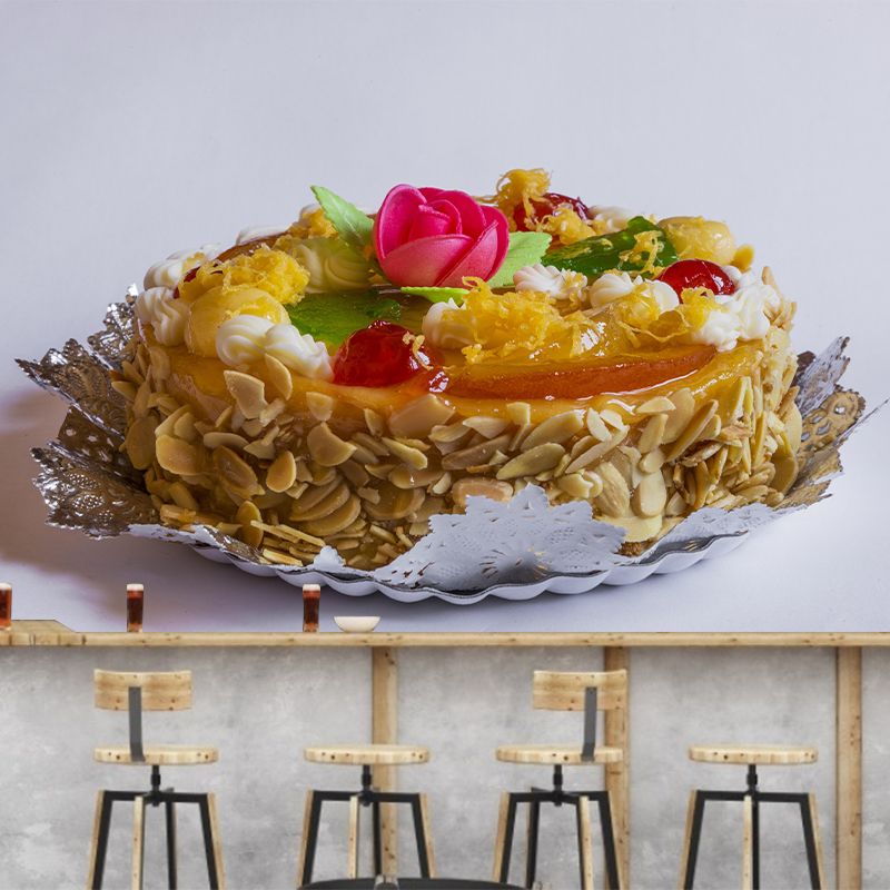 Customized Photography Cake Dessert Mural Wallpaper Commerce Shop Decoration