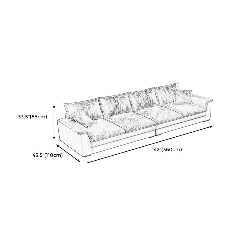 Black Faux Leather Pillow Top Arm Sofa/Sectionals with Stain-Resistant