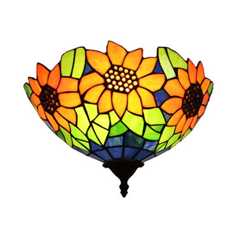 Sunflower Wall Mount Lighting Lodge Style 1 Head Wall Sconce Lighting for Corridor
