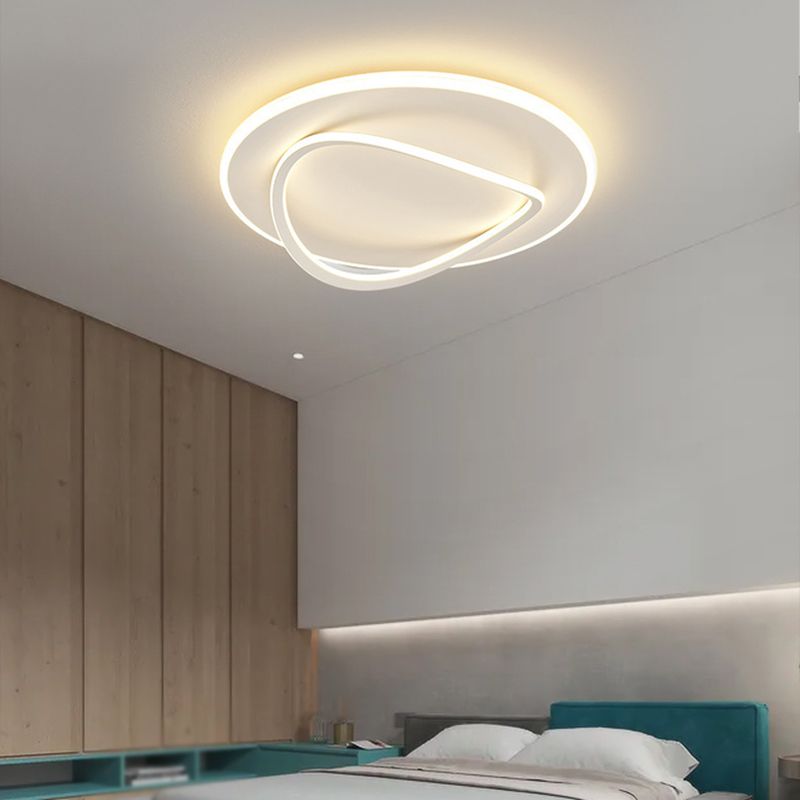 Contemporary Flush Mount Lighting LED White Ceiling Light for Bathroom