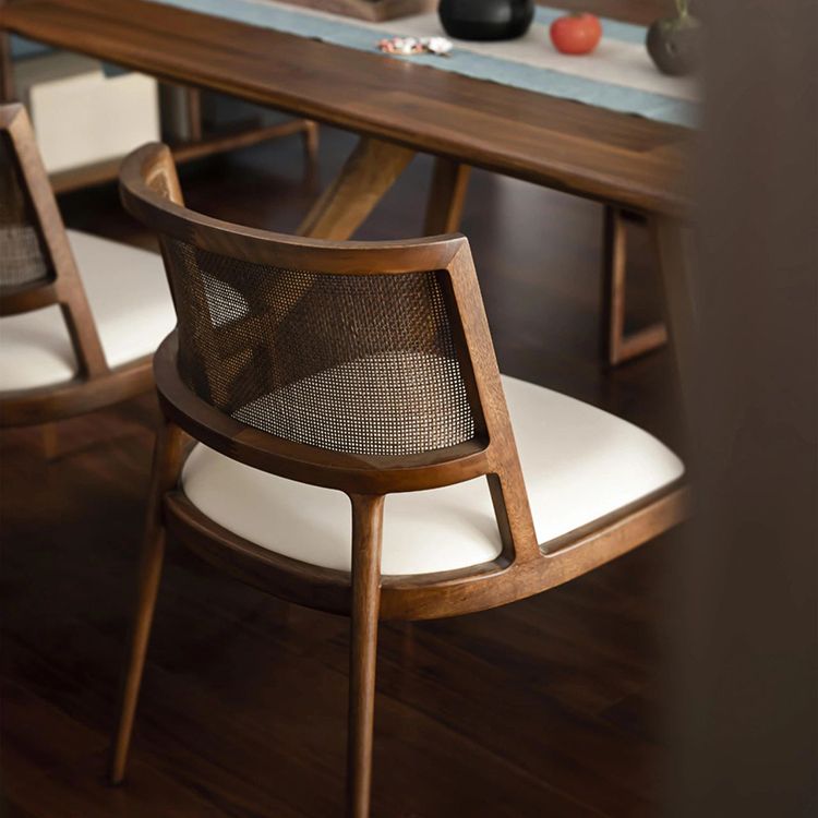 Contemporary Style Chair Wood Open Back Dining Room Chair for Dining Room