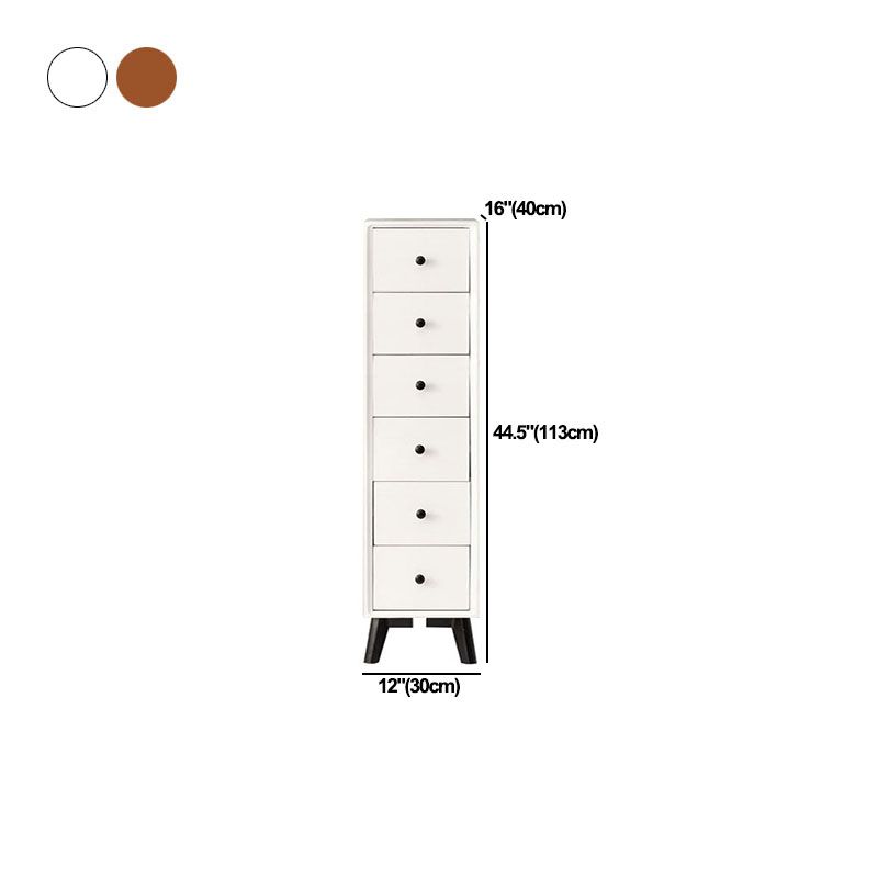 16" W Vertical Wooden Lingerie Chest Modern Storage Chest Dresser with Drawers