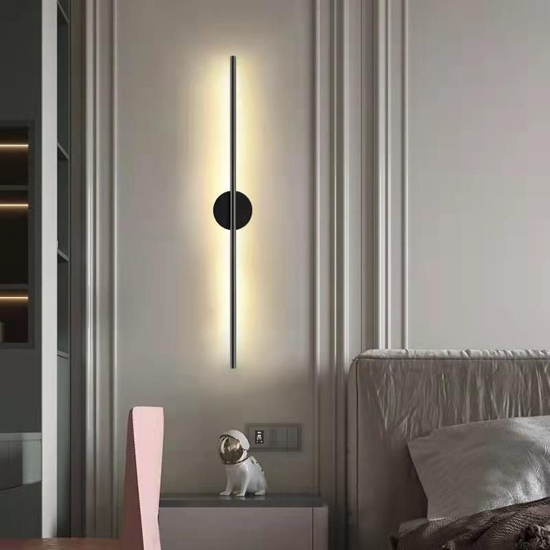 Metal Linear Sconces Indoor Contemporary 1 Light Wall Light Fixture for Bedroom