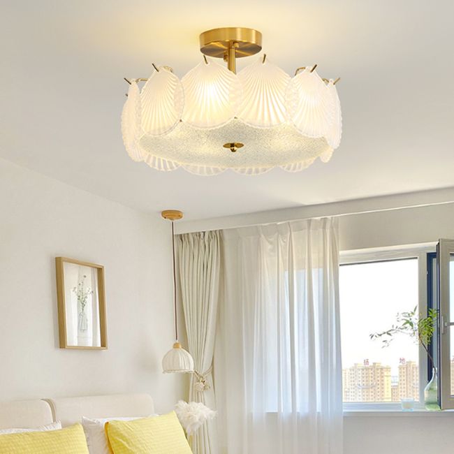 Nordic Glass Ceiling Lamp Minimalist Flush Mount Light Fixture