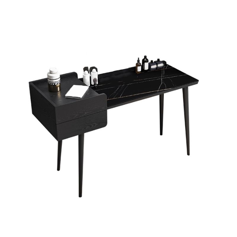2 Storage Drawers Stone Top Vanity Table, 39.37"/47.24" W Make-up Vanity Set