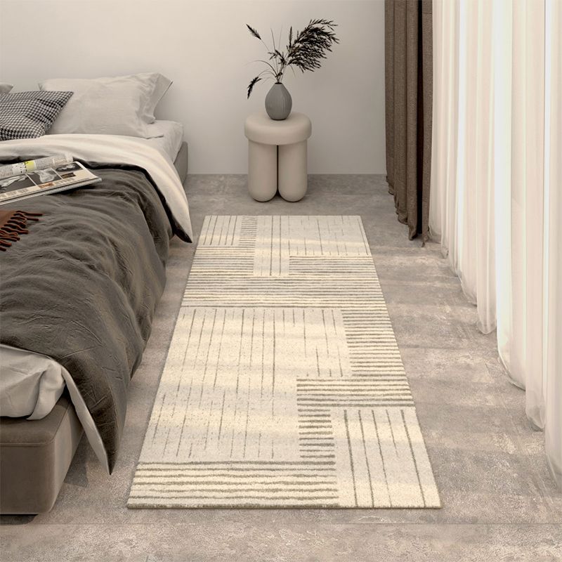 Modern Geometric Print Rug Multi Colored Polypropylene Indoor Rug Non-Slip Stain-Resistant Area Rug for Bedroom