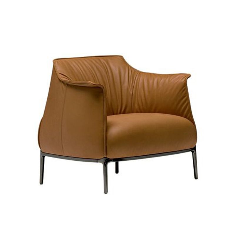 33.86"L x 33.06"W x 30.71"H Modern Tight Back Flared Arms  Barrel Chair