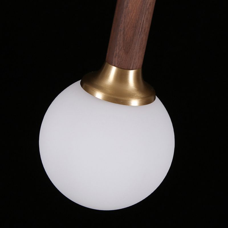 Multi -Light -kugelhaltiger Anhänger moderner Holzhängung Licht für Wohnzimmer
