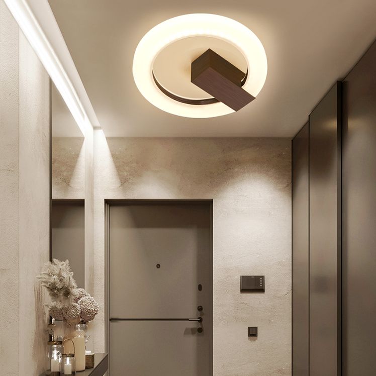 Modernism Circle LED Flush Mount Metal Ceiling Light Fixture for Hallway