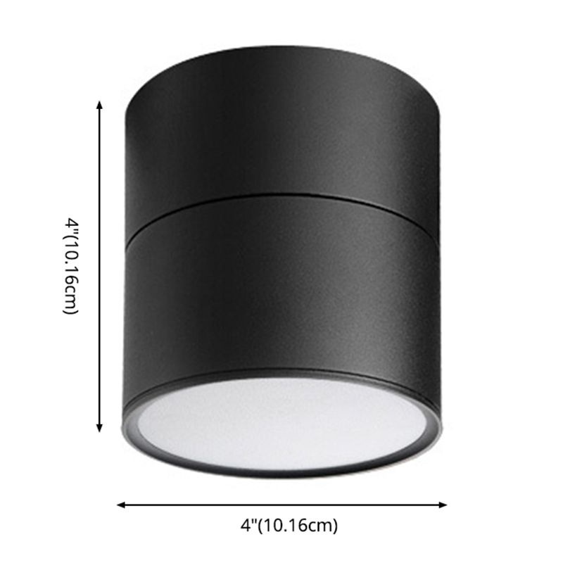 Cylinder Metal Ceiling Flush Mount Light Modern Style LED Ceiling Mounted Fixture