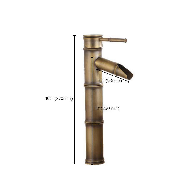 Circular Farmhouse Vessel Faucet Brass Lever Handle Bathroom Faucet