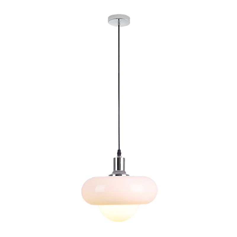 Nordic moderne 1-Light Pendant Light Drum Glass Prending Pendant Pendant Light for Bedroom