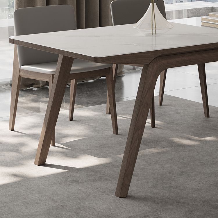 Modern 1/4/5/7 Pieces Dining Room Table Rectangle Stone Furniture in White