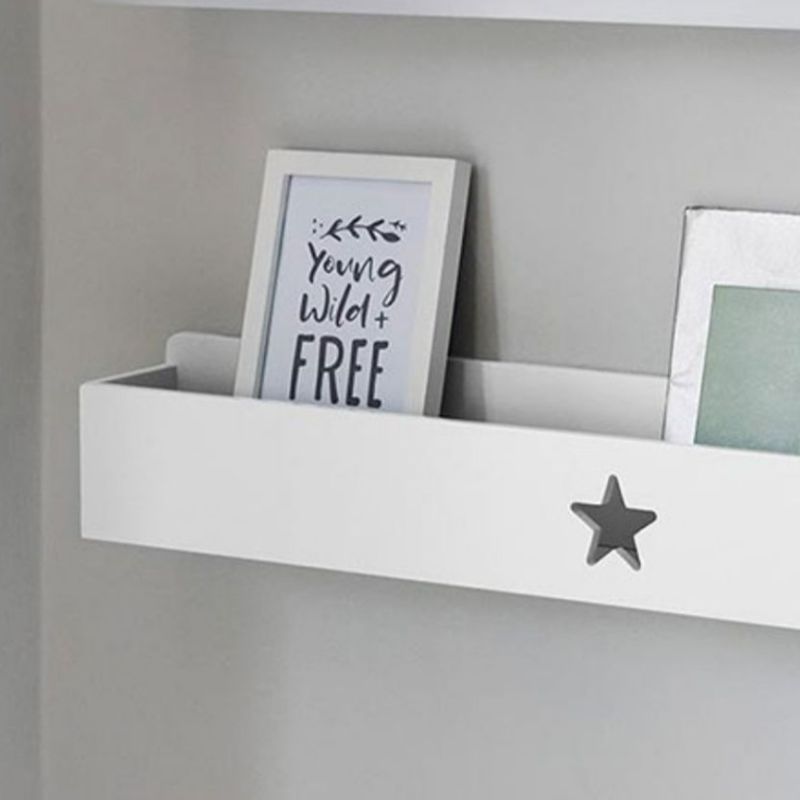 Engineered Wood Contemporary Bookshelf Floating Closed Back Bookcase