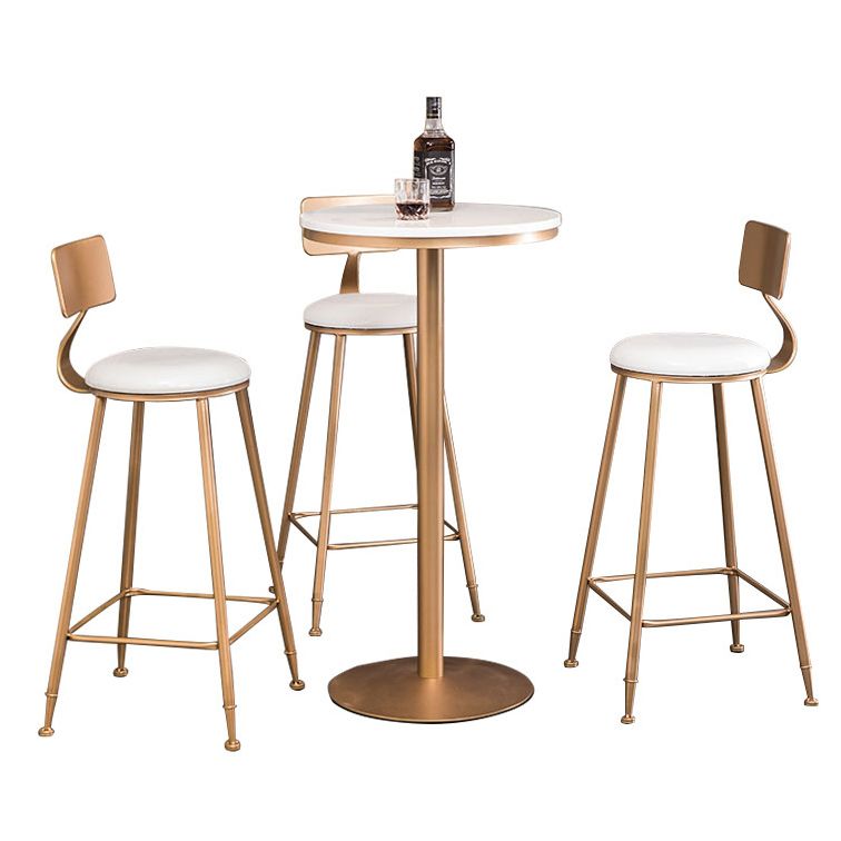 Stone Bar Dining Table Glam Style Bar Table for Milk Tea Shop Cafe