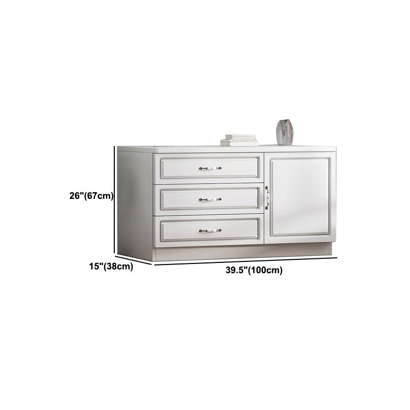 Contemporary Wood Accent Cabinet with Drawer Rectangle Accent Chest