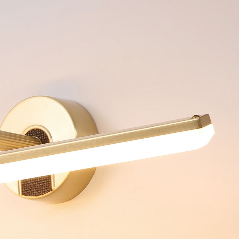 Luces de pared de tocador lineal Simplicidad vintage aplique de pared acrílica con astas para el baño