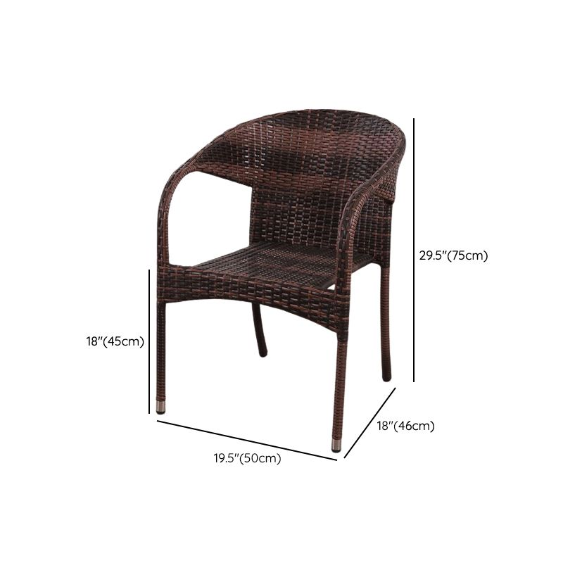 Contemporary Style Arm Chair Plastic Dining Accent Chair for Dining Room