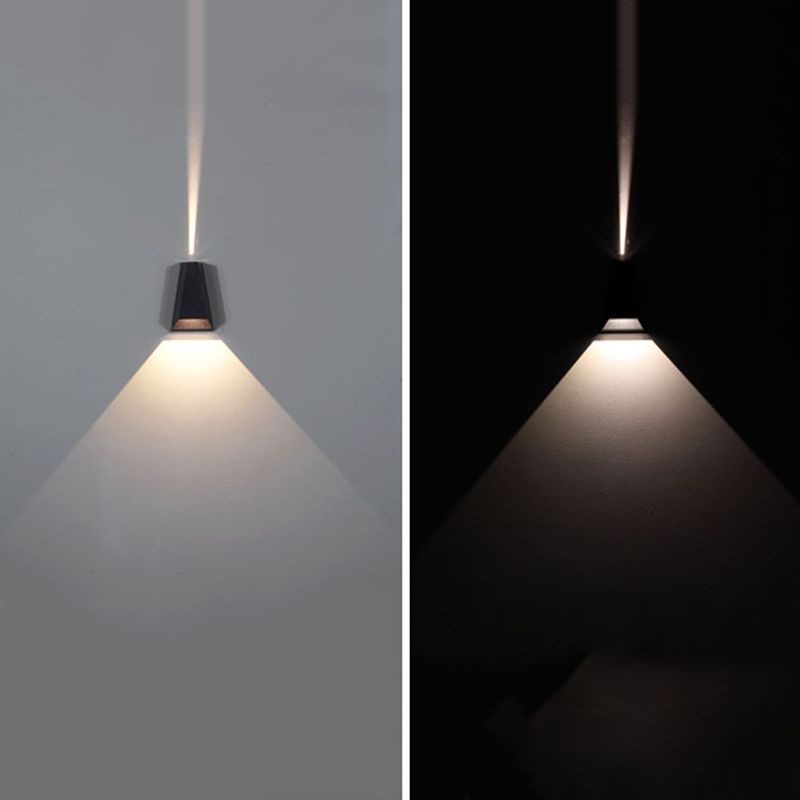 Modern Minimalist Style Geometric Up and Down LED Wall Sconce Metal Sconces