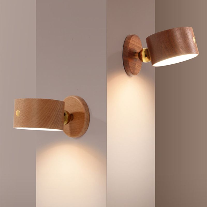 Modern Style Sconce Light Fixtures Wooden Wall Sconce Lighting for Bedroom