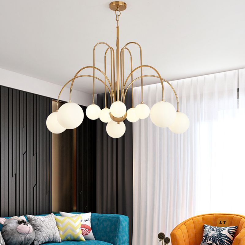 Modern Metal Chandelier Light Fixtures Multi-Head Hanging Pendant Lights for Bedroom