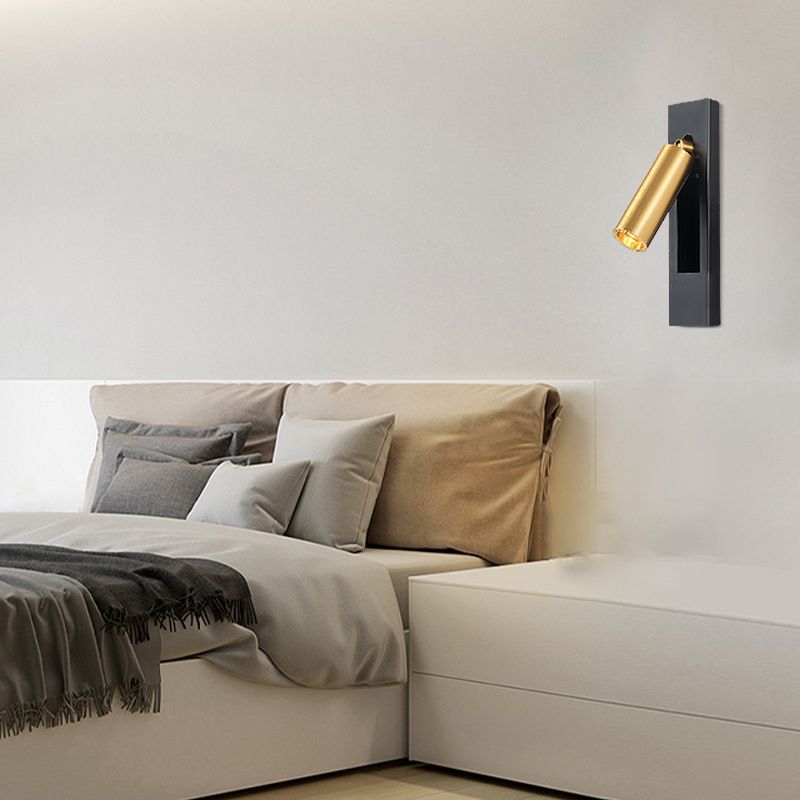 Modern Style Cylinder Shade Wall Lamp Metal 1 Light Sconce Light for Bedroom