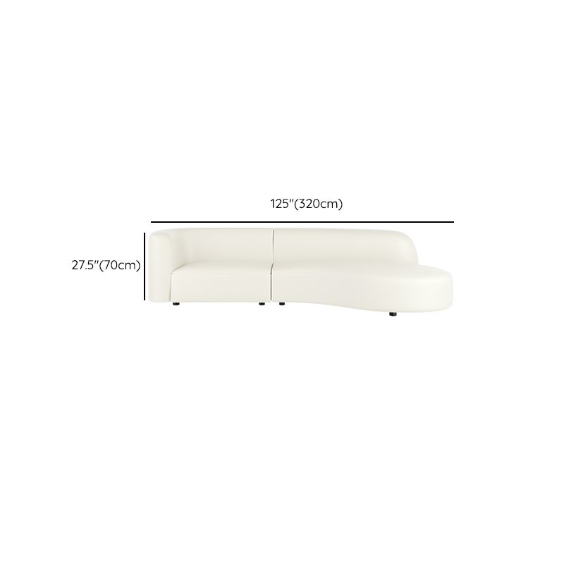 Durable Sectionals Stain-Resistant Square Arms Sofa for Living Room