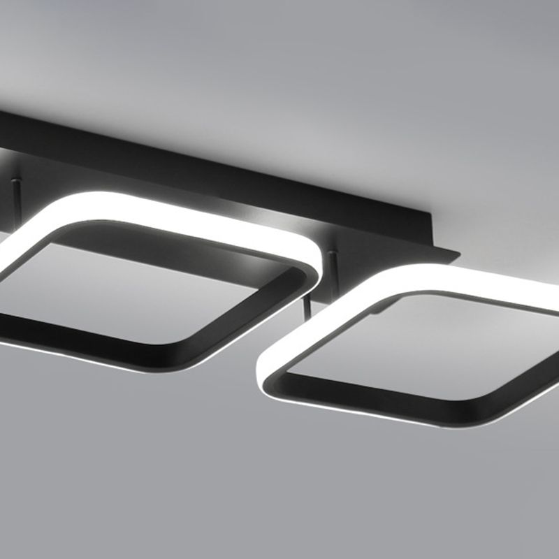 Geometric Semi Flush Mount Light Fixture Contemporary Acrylic Ceiling Mounted Fixture for Hallway
