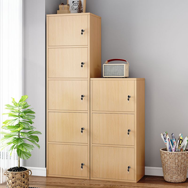 Contemporary Rectangle Wood  With Doors and Knobs Accent Cabinet