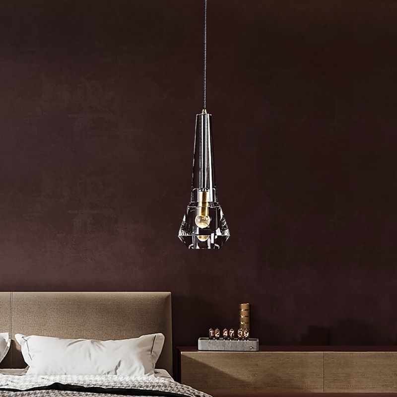 Kristal messing hanglamp in moderne luxe stijl koper geometrische hangende lamp voor binnenruimtes