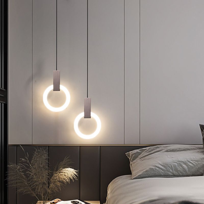 Circle Modern Hanging Light Kit Acrylic LED Pendant Light for Dining Room