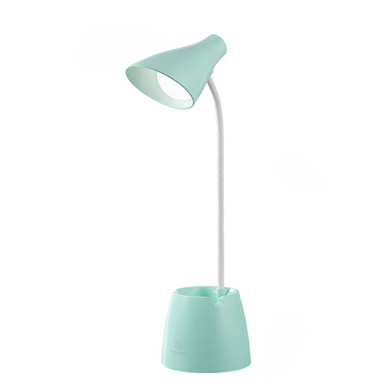 Salle d'étude LED LED LICTER MACARON LAVIRE DE TABLE RECHARGÉable avec une teinte en plastique conique