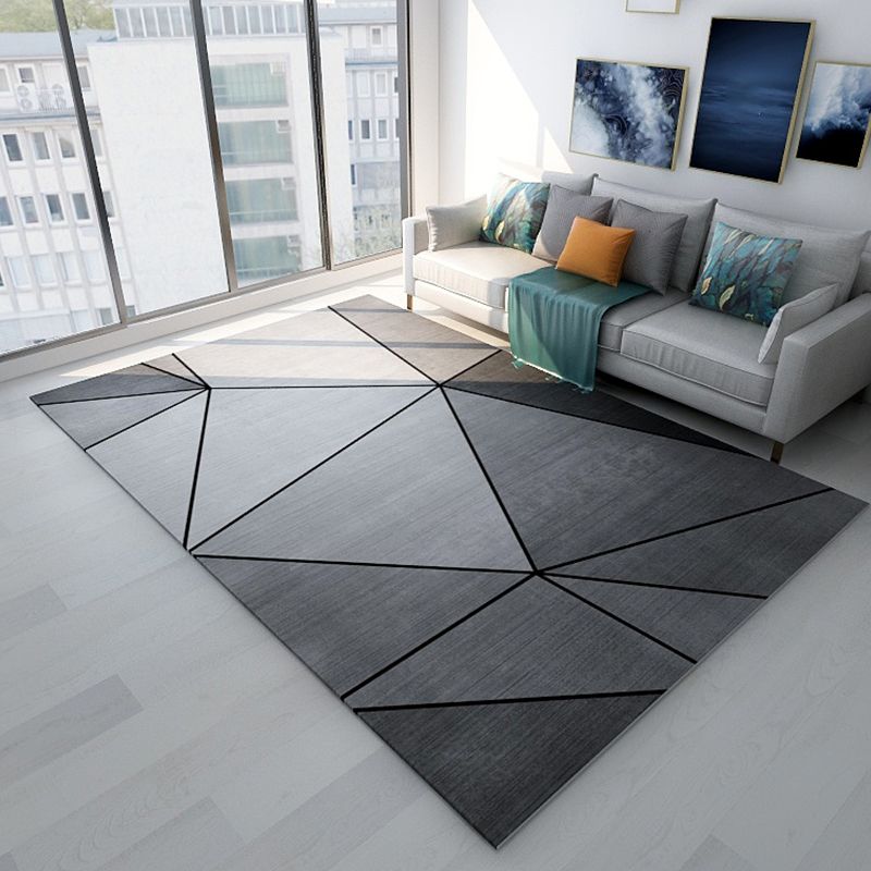 Pastel Colorblock Puzzle Rug Polypropylene Contemporary Rug Stain Resistant Area Carpet for Family Room