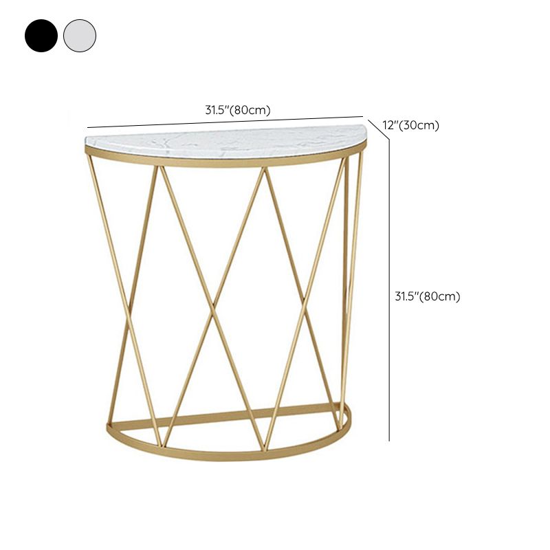 Glam Marble Console Table Stain Resistant Console Sofa Table for Hall