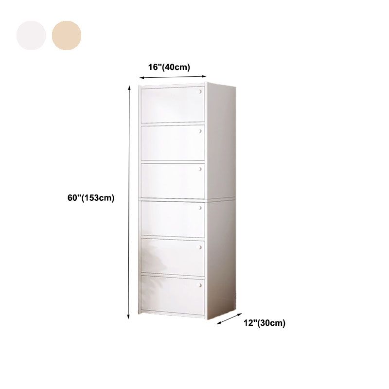 Modern Style Bookcase Wood Closed Back Bookshelf with Door for Home Office