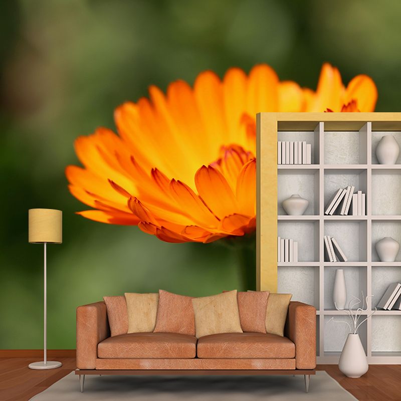 Customized Marigold Mural Wall Covering Eco-friendly Wallpaper for Bedroom