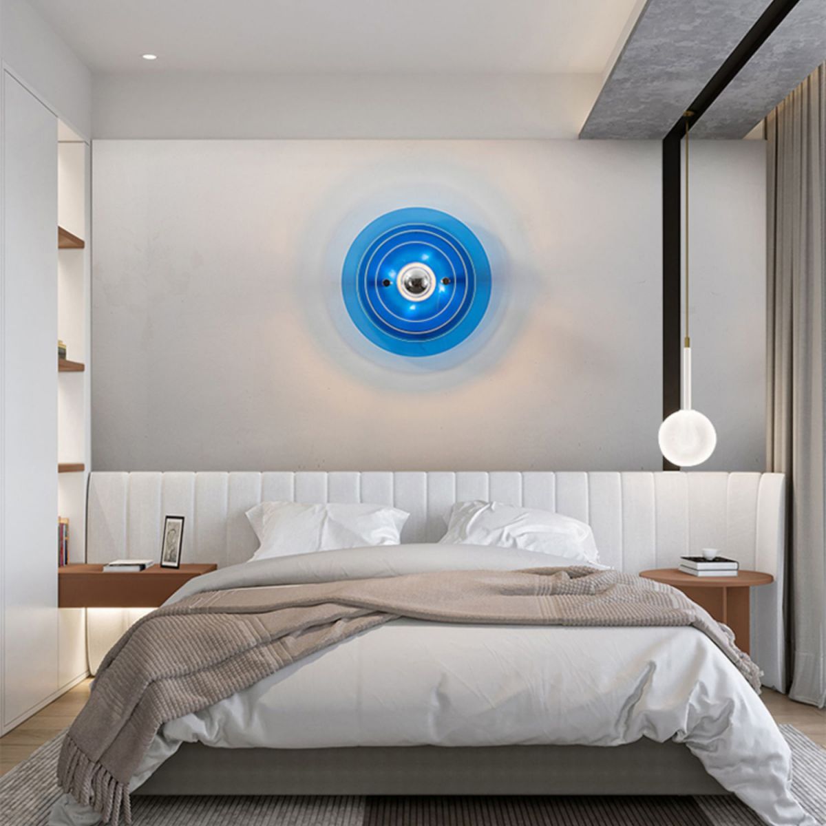 Multi-Layer Wall Sconce Lamp Nordic Acrylic 1-Light Bedroom Wall Light Fixture