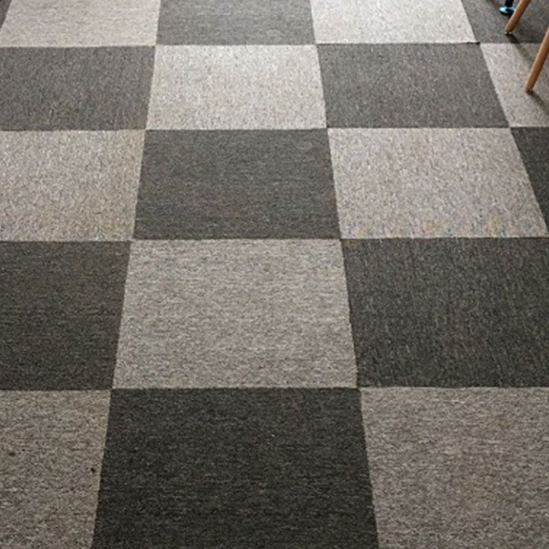 Carpet Tile Fade Resistant Non-Skid Solid Color Loose Lay Carpet Tiles Dining Room