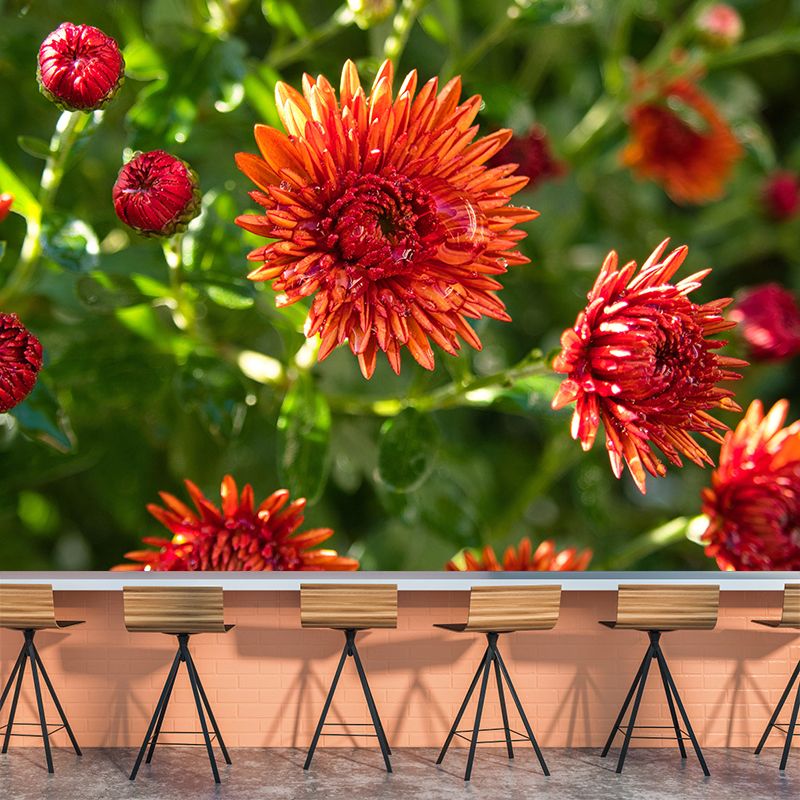 Customized Asters Mural Decal Eco-friendly Wallpaper for Living Room Wall Art