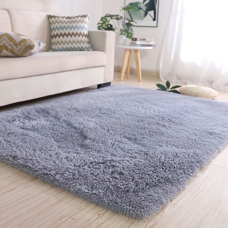 Multicolor Comfort Rug Polyester Carpet Solid Indoor Rug Non-Slip Backing for Living Room