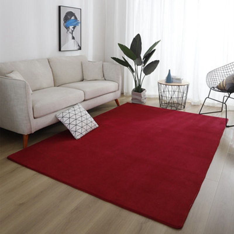 Tapis d'intérieur en Polyester de couleur unie, décontracté, lavable, pour la décoration de la maison, bleu