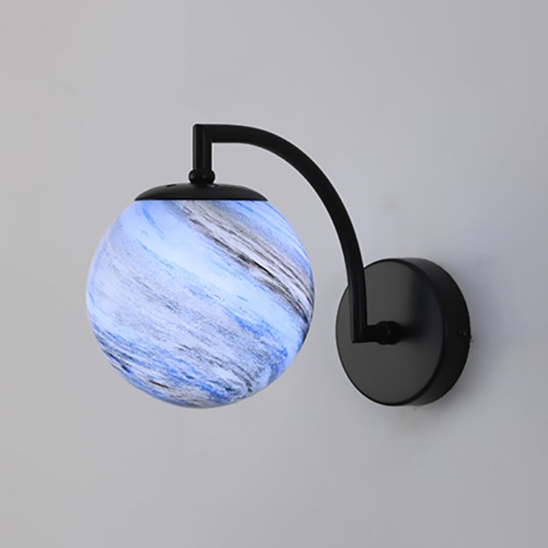 Single Golden/Black Vanity Light Modern Glass Shaded Bath Bar