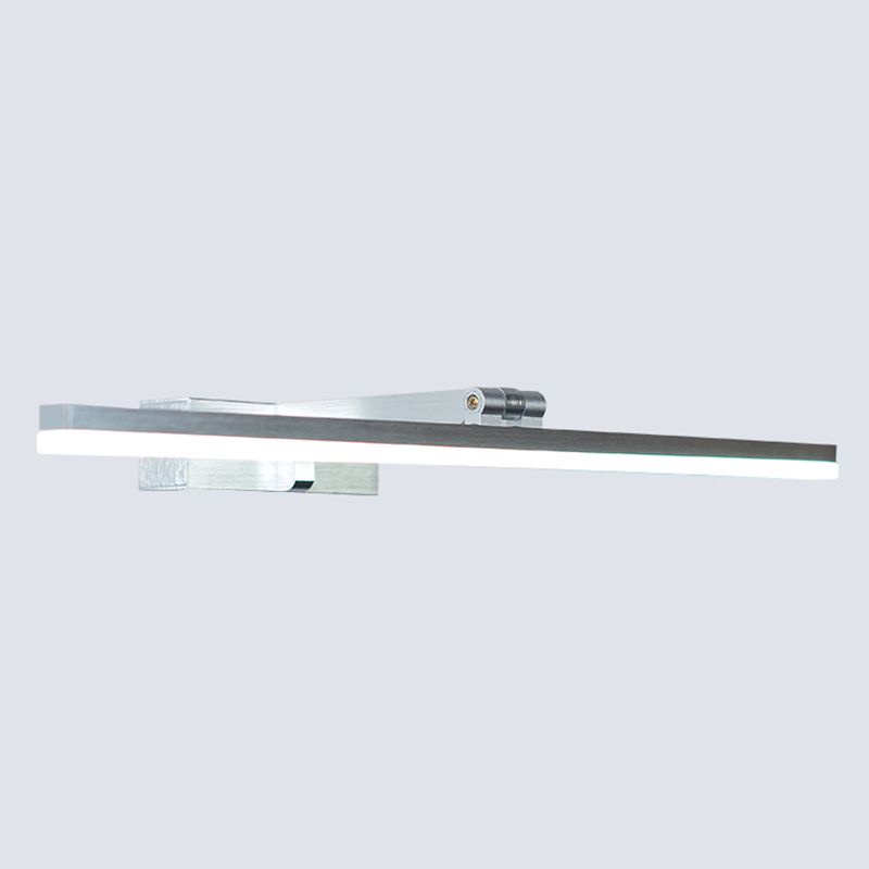 Linear Metal Wall Light Fixture Modern Style 1-Light Mirror Wall Mount Lighting