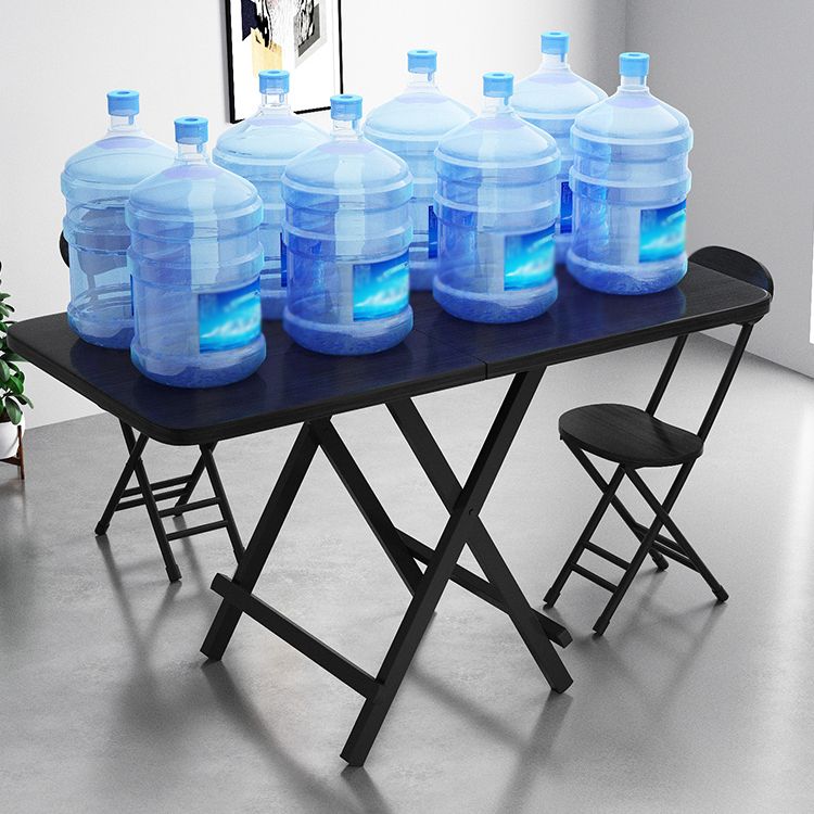 Modern Style Traditional Height Dining Set with Folding Table and Chairs