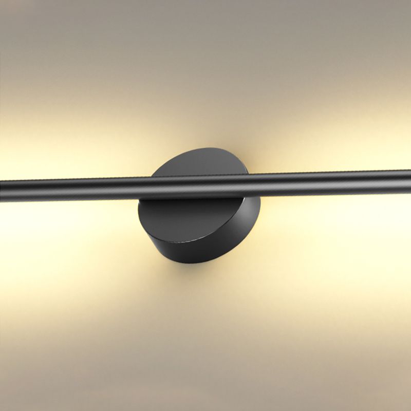 Metal Linear Wall Mounted Light Fixture Modern Minimalist Style Wall Light Sconces for Living Room