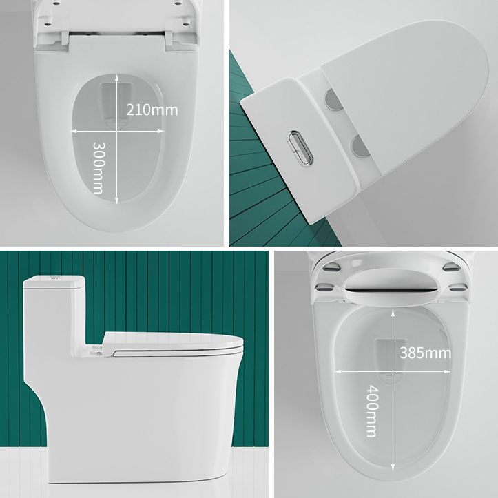Traditional One Piece Toilet Floor Mounted White Toilet Bowl for Washroom