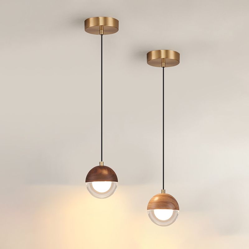 Dining Room Wood Hanging Ceiling Light Modern Ceiling Pendant Light with 1 Light