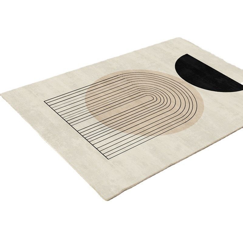 Alfombra de alfombra abstracta de estilos nórdicos modernos alfombra resistente a la alfombra para sala de estar